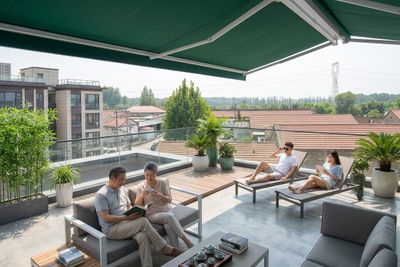 天幕式阳光房导轨伸缩篷 - 应用场景 缩略图
