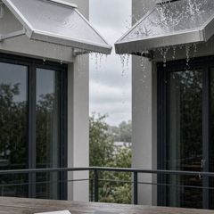 铝合金雨棚和不锈钢雨棚下雨噪音哪个大？2026隔音对比与颜色搭配选购指南