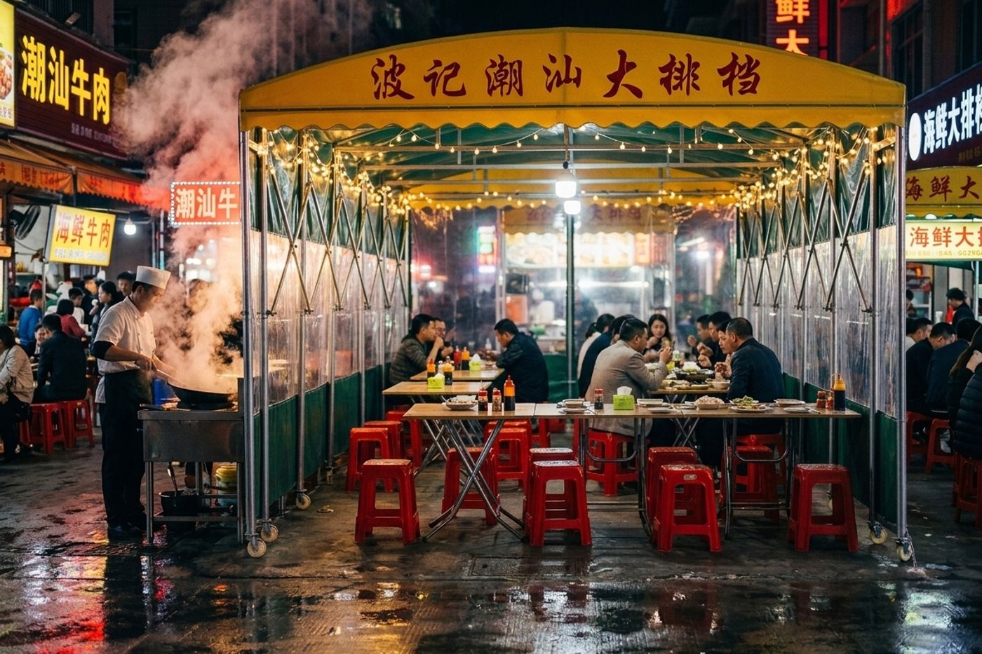 手推式移动折叠推拉雨棚 - 应用场景